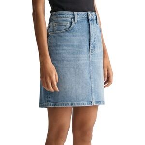Contemporaine organic cotton blend minimalist denim jean pencil skirt 6